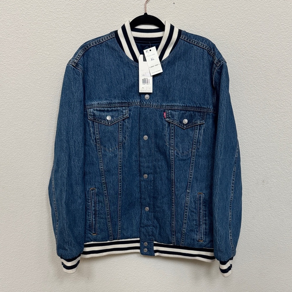 Levi’s Premium Bomber Varsity Reversible Men's Blue Denim Jacket